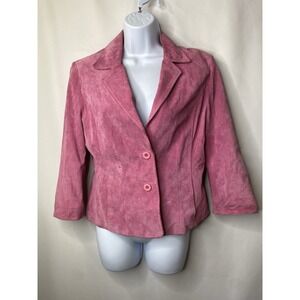 Uniform John Paul Richard Womens Leather Blazer Jacket Size Small Coquette Fall